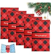 taakcc 5Pcs Handmade Christmas Gifts Card Booklet,Handmade Christmas Gift Card Holder Book,Christ...
