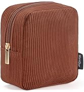 WantGor Small Corduroy Makeup Bag, Mini Cosmetic Storage Bags Coin Purse Zipper Pouch Travel Cosm...