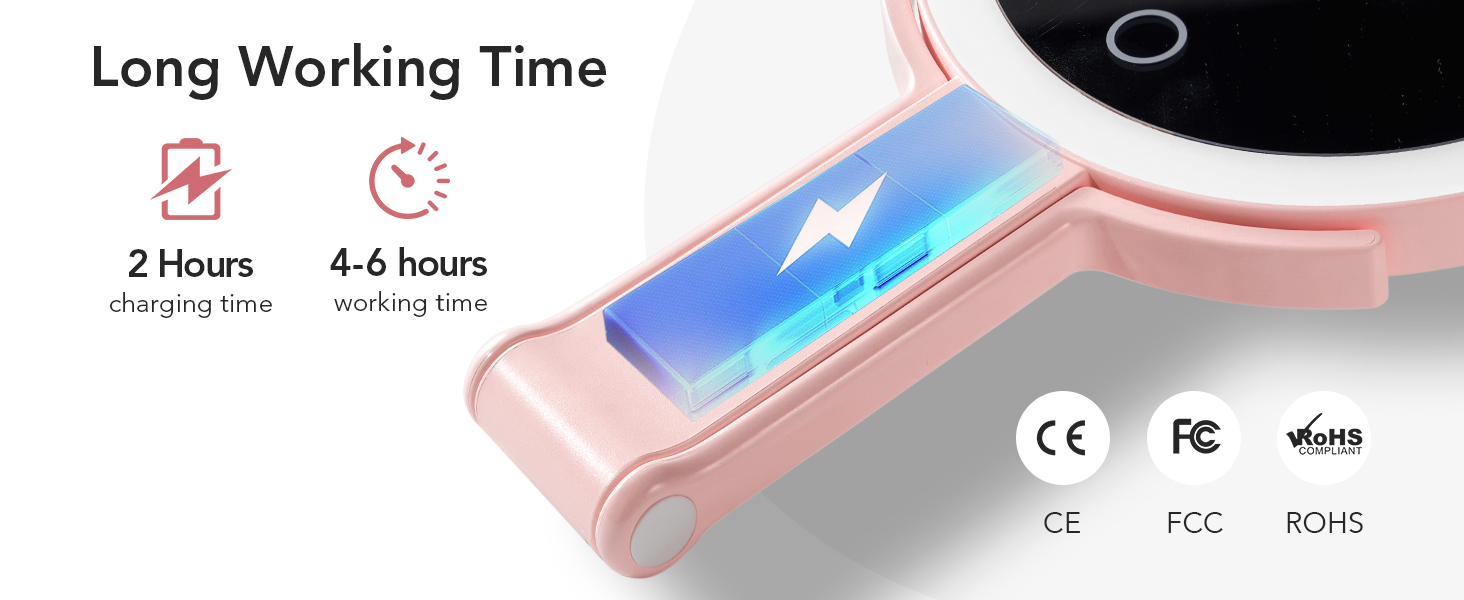 rechargeable makeup mirror with lights