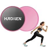 Hurdilen Core Sliders, Exercise Gliding Discs Dual Sided Use on Carpet and Hardwood Floors, Light...
