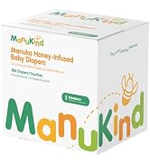 ManuKind Baby Diapers, Manuka Honey Infused, Ultra Soft, Plant-Based Materials, Quick-Dry Comfort...