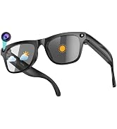 AI Smart Glasses with 2MP Camera, Color Changing Smart Sunglasses with Bluetooth Speaker, Recordi...
