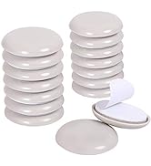 Ezprotekt 16 Pack Self-Stick Furniture Chair Leg Sliders for Carpet, 2-1/8" Self-Adhesive Round F...