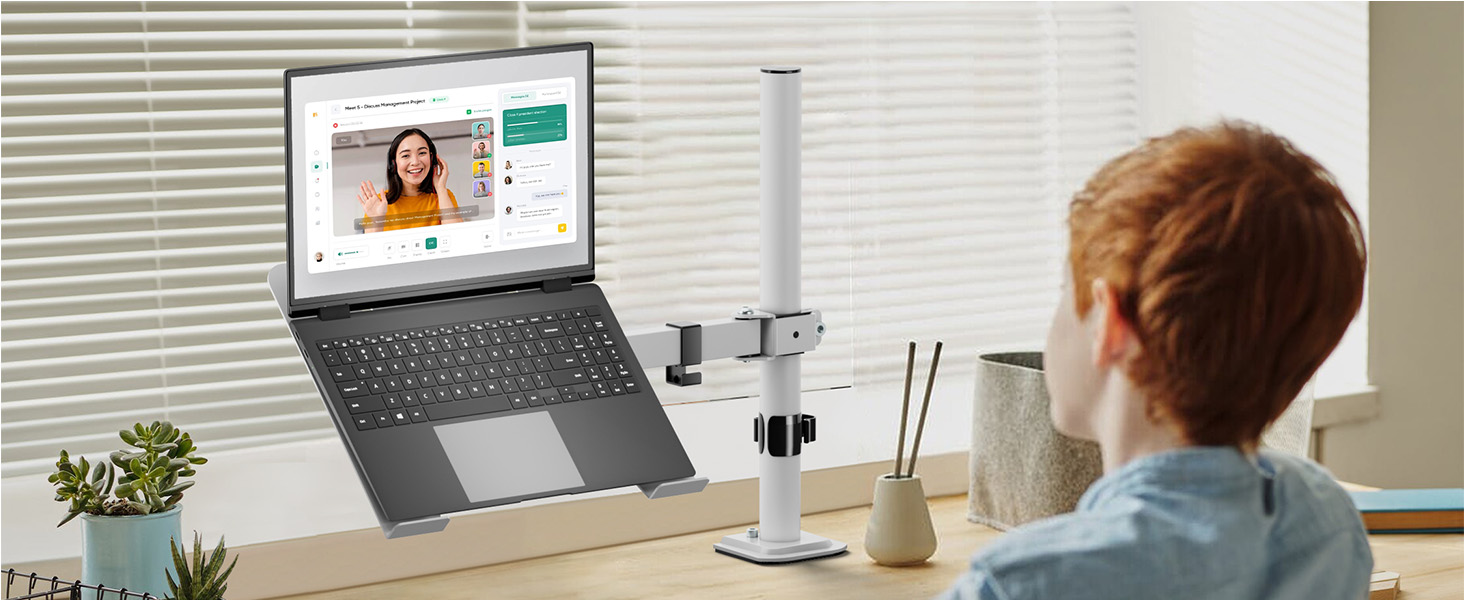 clamp on laptop stand used on online class
