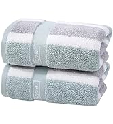 PUPOPIK 100% Cotton Bath Hand Towels, Fashion Striped Face Towel, Highly Absorbent Soft Luxury To...