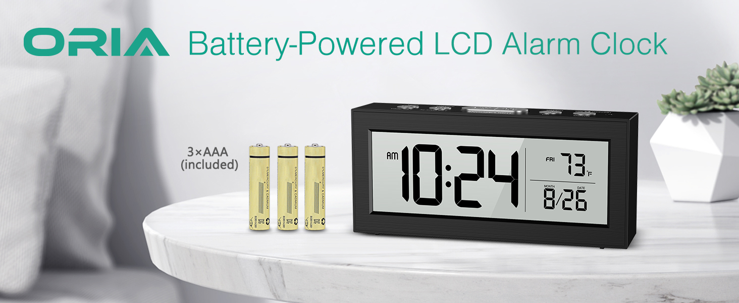 Battery Operated Digital Clock, Digital Alarm Clocks for Bedrooms