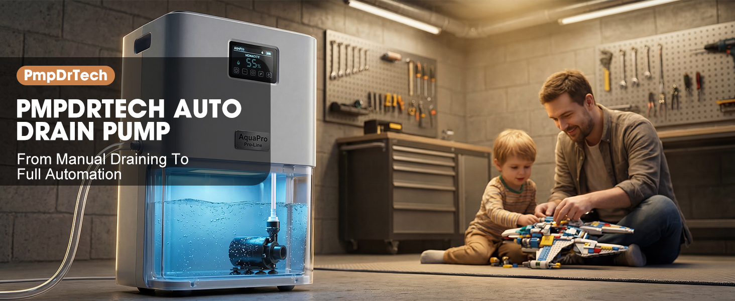 Upgraded Automatic Smart Dehumidifier Pump