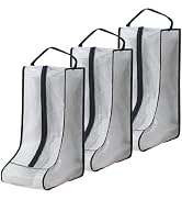 Mezeic Travel Shoe Bag, 3 Pack Boot Storage Bag Dustproof Knee High Boots Protector Bag with Hand...