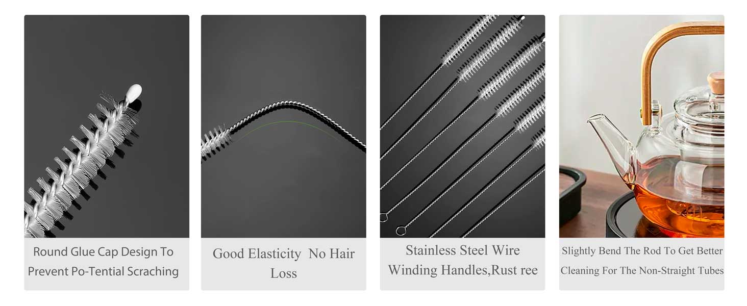 Straw Cleaner Brush, Glass Pipe Straw Cleaning Brush Kit