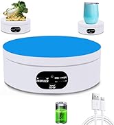 YVV Rotating Display Stand, 360 Degree Motorized Rotating Turntable, Adjustable Speed Rotating Di...