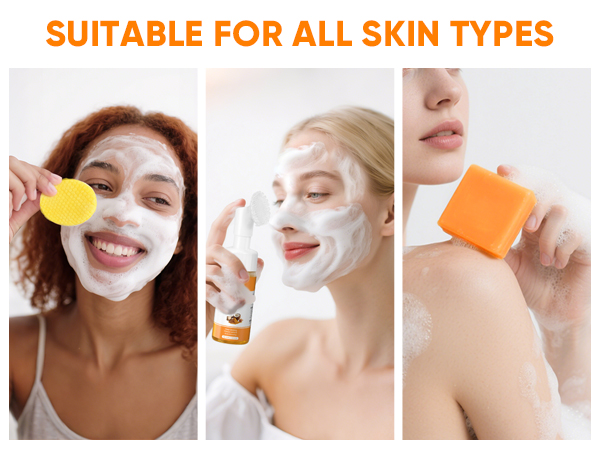 Turmeric soap bar face wash cleansing pads