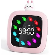 Yunbaoit Digital Visual Timer for Kids, 99-Minute Countdown, Rechargeable | Pink Protective Case,...
