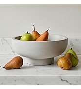 OAKOA Concrete Fruit Bowl for Kitchen Counter - Large Decorative Bowls for Home Decor - Modern Ke...