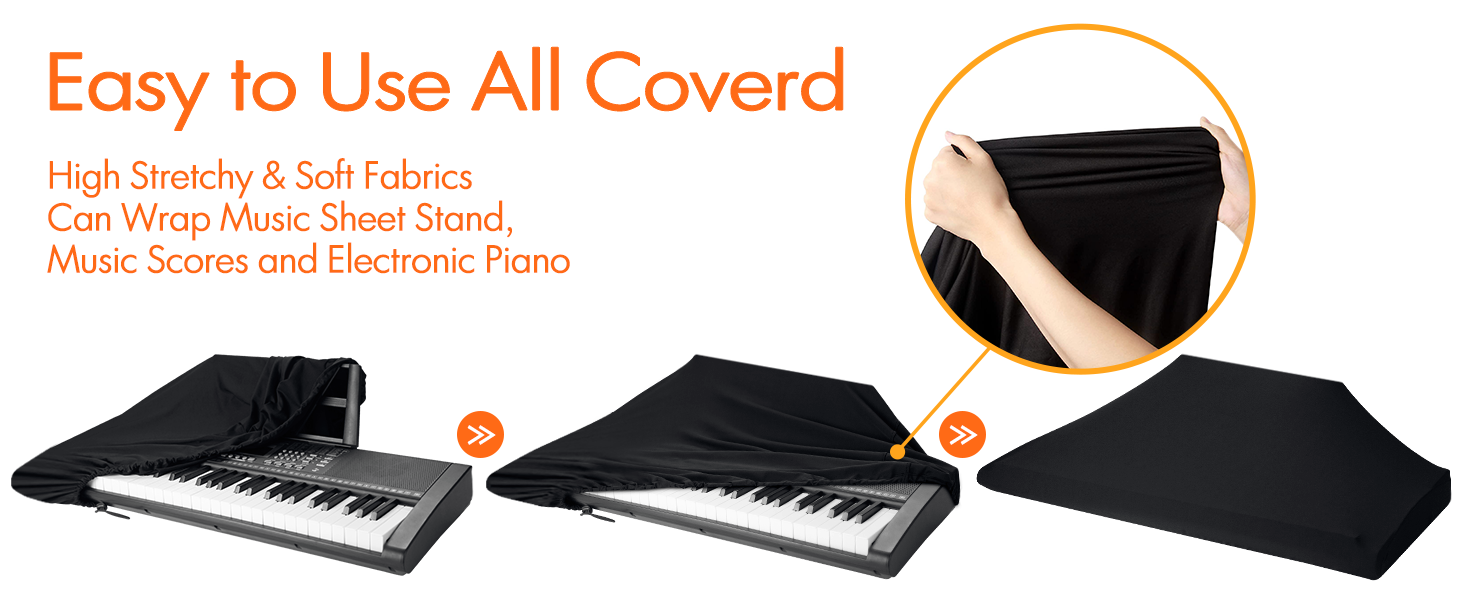 piano keyboard dust cover