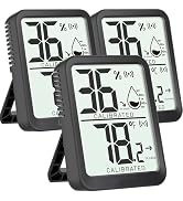 AyayaBoss 3 Pack Room Thermometer Indoor Hygrometer for Home, Digital Sensor Mini Humidity Gauge ...