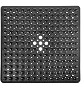 Yimobra Square Bath Shower Tub Mat for Bathroom, Non-Slip Suction Cups with Drain Holes, Machine ...