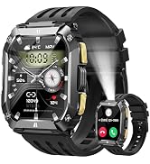 Smart Watches for Men, 1.95'' Mens Military Smart Watch for Android & iPhone, Waterproof Fitness ...