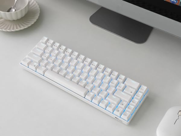 Hot-Swappable 65% Wireless Mechanical Keyboard, 60% 68 Keys Compact Bluetooth Gaming Keyboard