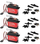 Miuzei 20KG RC Servo High Torque Servo Motors, Waterproof Metal Gear Steering Servo for 1/8 1/10 ...