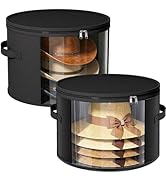 Ofiray-home 2 Pack Large Clear Hat Storage Boxes, Hold up to 7-9 Hats, Hat Organizer for Closet, ...