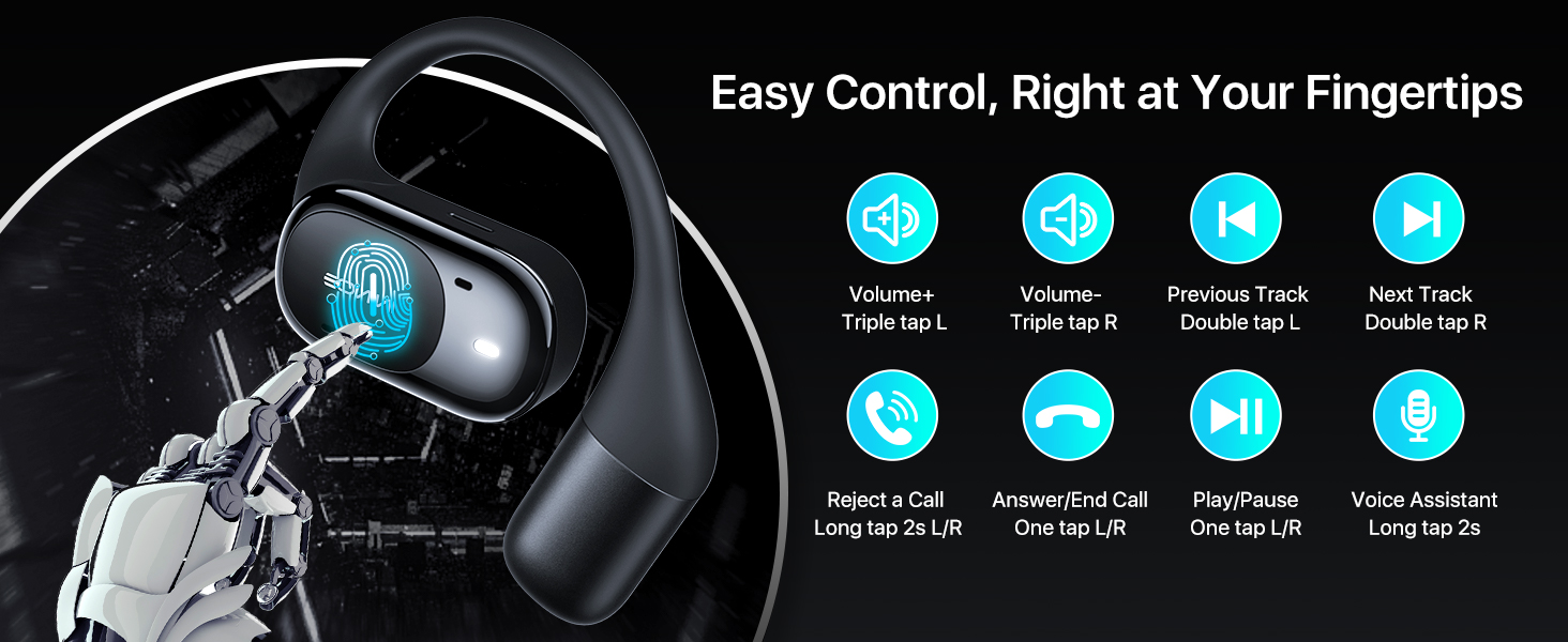 open ear headphones wireless bluetooth