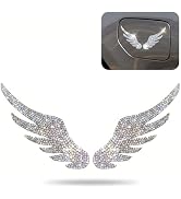 Pniwuno Bling Angel Wings Car Sticker, Self-Adhesive Rhinestone Angel Wings Car Body/Bumper Decal...