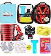 LIANXIN Car Emergency Roadside Tool Kit, Auto Emergency Kits Vehicles, with Jumper Cables kit,Car...