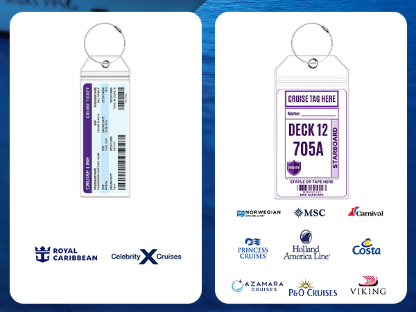 Cruise Luggage Tag Holder for Carnival Princess Norwegian NCL MSC Holland America