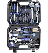 URASISTO Auto Repair Tool Set 128-piece Mechanic Hand Tool Kit with Storage Box, Nail, Pliers,Scr...