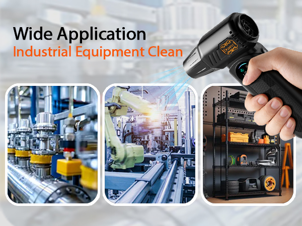 industrial dust blower and handheld vacuum for workshop tools equipment shelves cleaning tasks