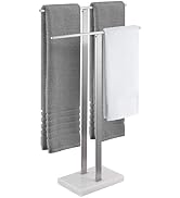 KES Standing Towel Racks for Bathroom 2-Tier, Floor Towel Rack Stand with Heavy Marble Base, Upgr...