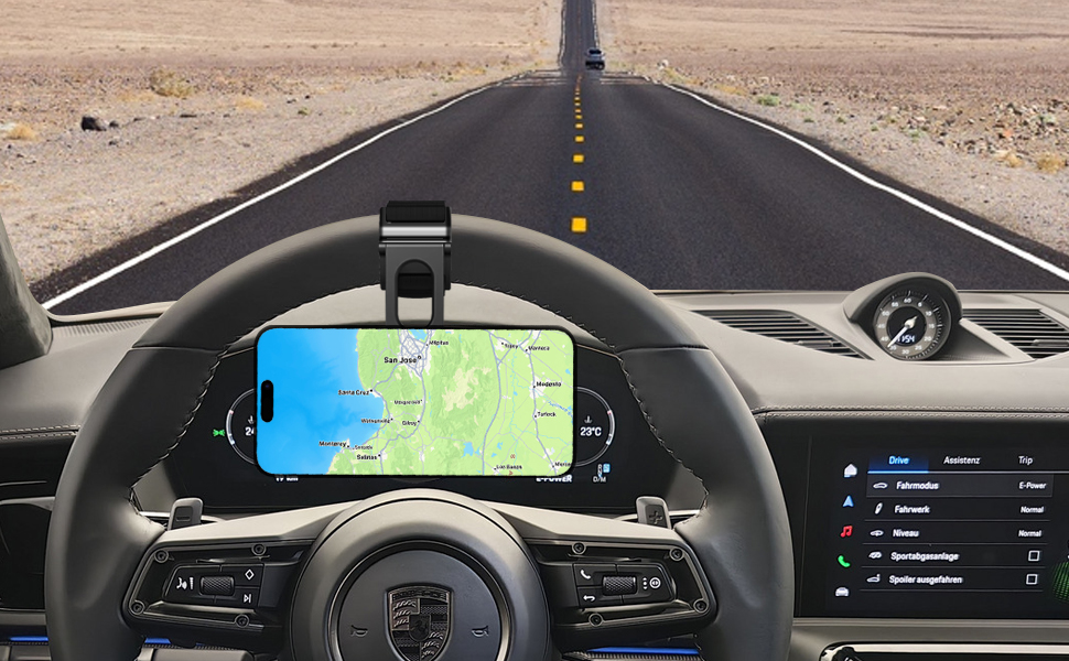 steering wheel phone holder