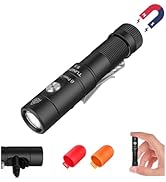 TUNENGE S5 1400 Lumens Mini Flashlight Rechargeable- Super Bright LED Pocket Light with Magnet & ...
