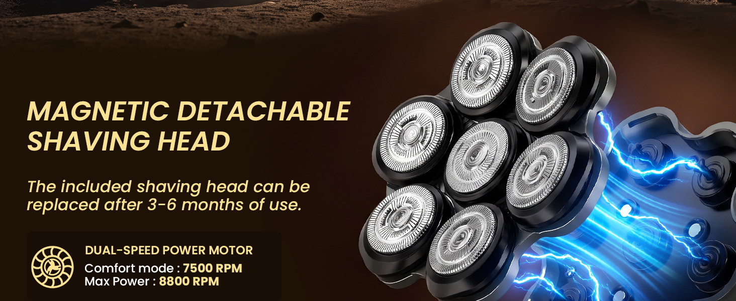 HEAD SHAVING MAGNETIC DETACHABLE