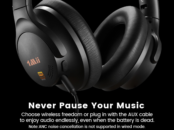 1Mii AI Y8+ Noise Cancelling Headphones Bluetooth 6.0