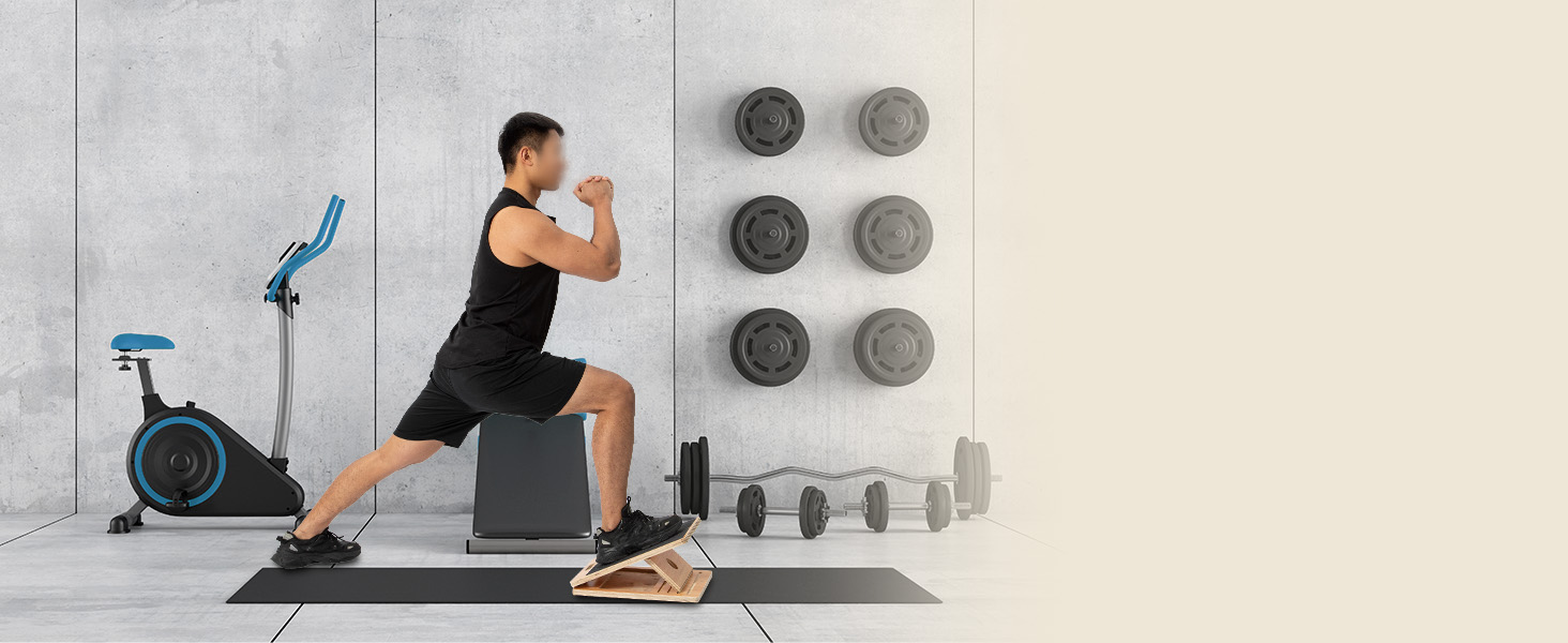 portable wooden slant board for gym use sturdy 350lbs weight capacity