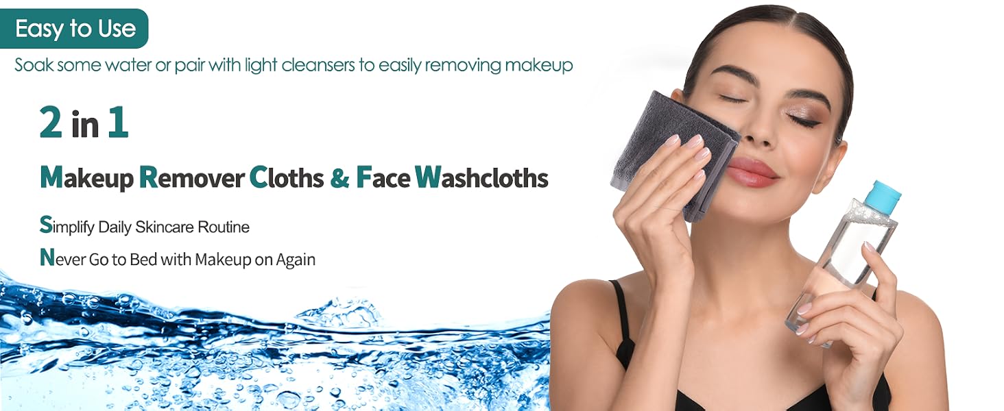 Makeup Remover Wipes & Face Washcloths - 2 in 1