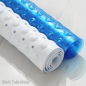 Long 40 x 16 Inch Bathroom Mats for Tub Nonslip - Anti Slip Bathmats - Tub Mat Bathtub Mat Non Slip