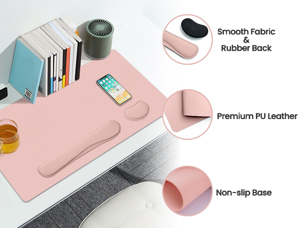 pink desk mat