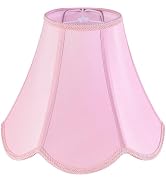 GO&SO Pink Lamp Shade Medium Scalloped Lamp Shade,6