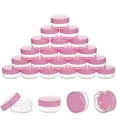 3 Gram Sample Containers with Lids, 50 Pieces Mini Cosmetic Containers, BPA Free Pink Sample Jars...