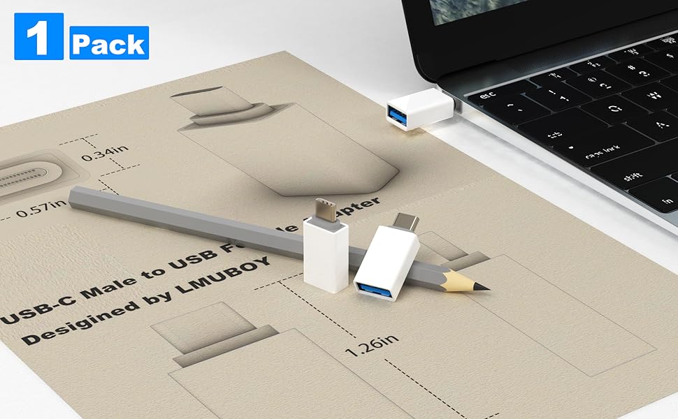 USB C Male to usb adapter
