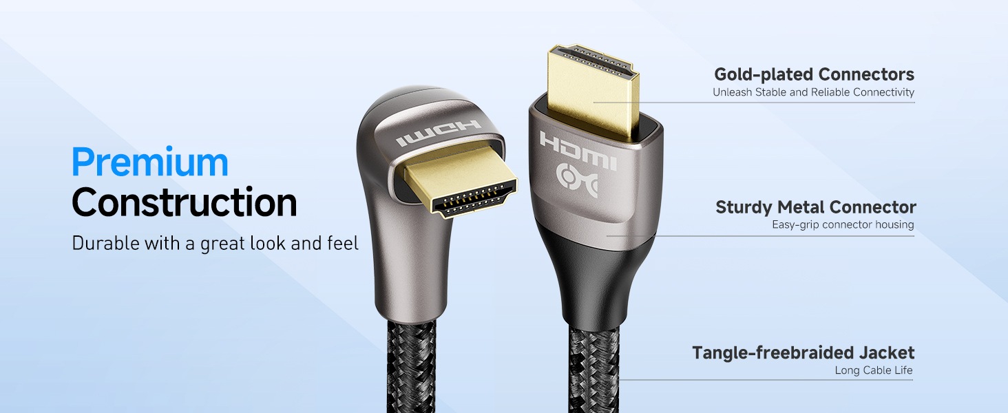 8K Right Angle HDMI Cable