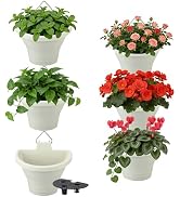 MADHOLLY 6Pcs Vertical Hanging Planters for Outdoor Plants - Wall Plant Holder for Indoor Decorat...