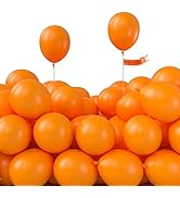 PartyWoo Tangerine Orange Balloons, 120 pcs 5 Inch Dark Orange Balloons, Deep Orange Balloons for...