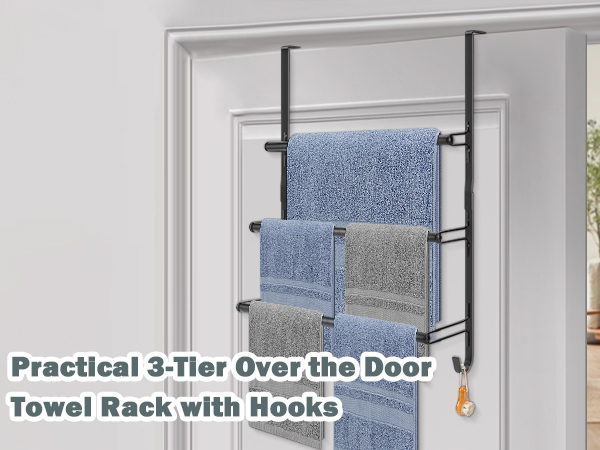 3-Tier Over The Door Towel Rack