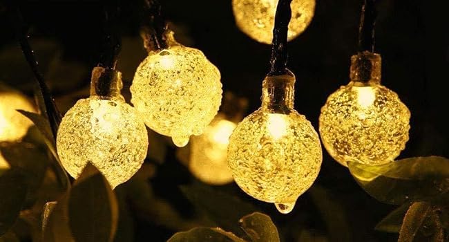 solar globe string lights