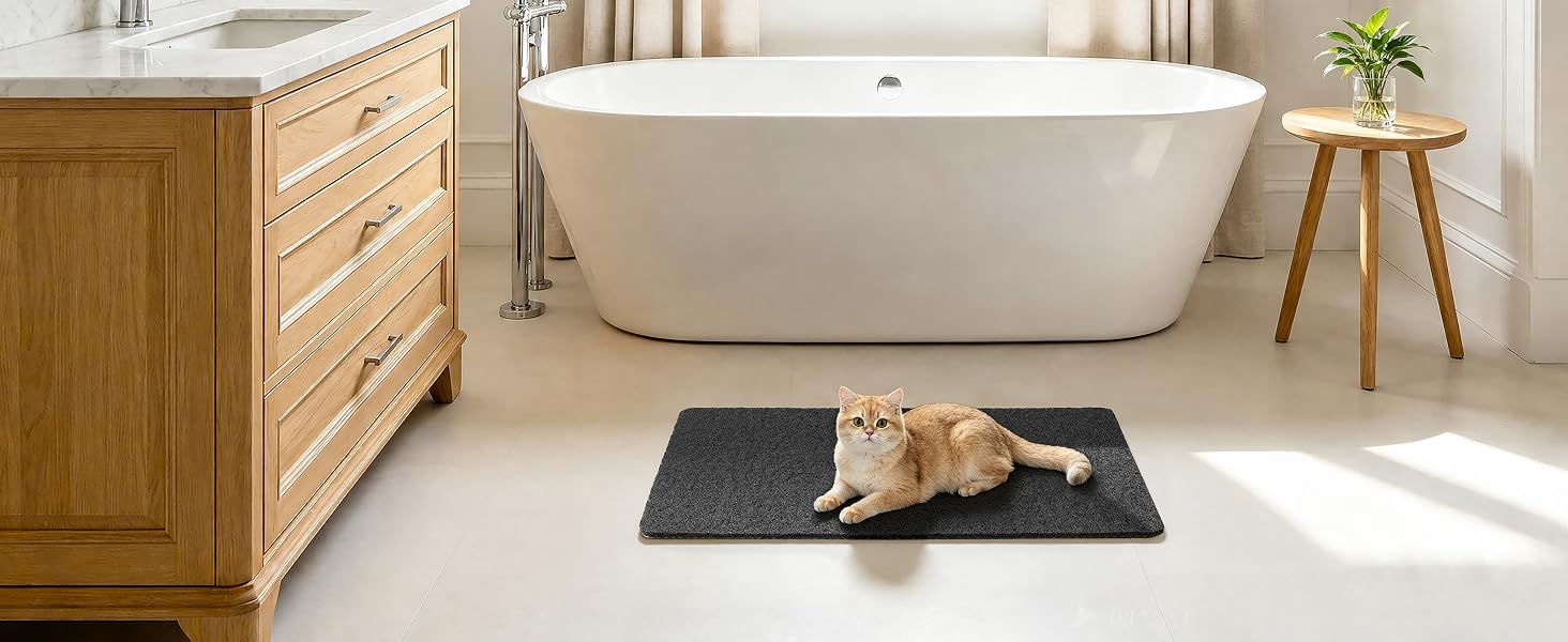 black shower mat
