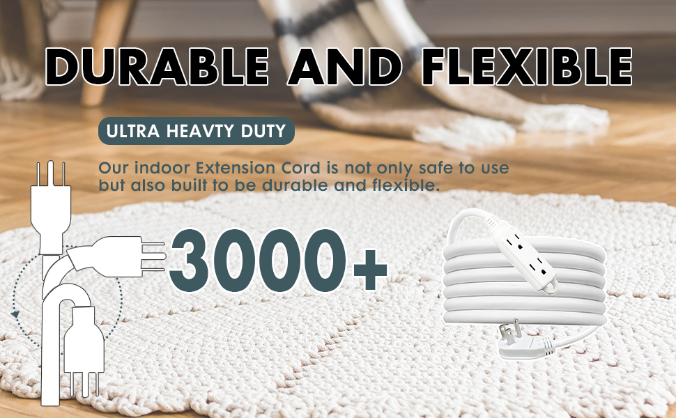 flat plug extension cord