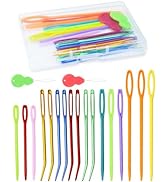 FIVEIZERO 19 Pcs Yarn Needles Set, Assorted Yarn Needles Bent Tapestry Needle Weaving Needle Darn...